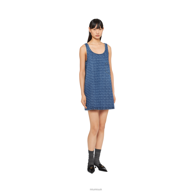 Ready To Wear Denim Dress Miu Miu XH28Z379 Navy
