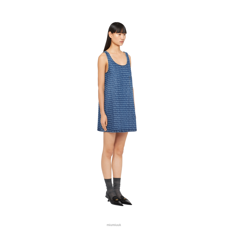 Ready To Wear Denim Dress Miu Miu XH28Z379 Navy