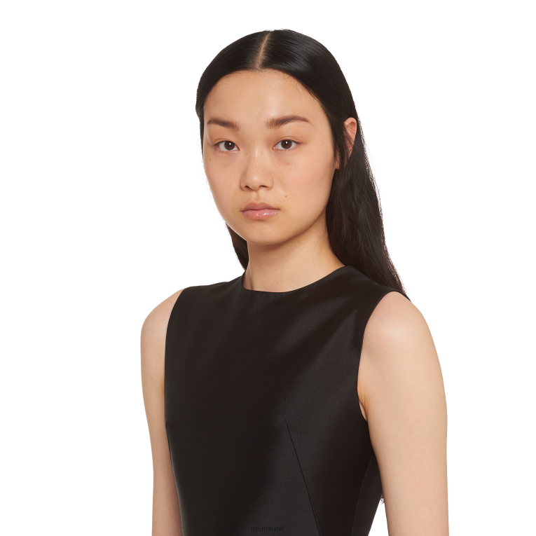 Ready To Wear Embroidered Silk And Wool Mini-dress Miu Miu XH28Z404 Black