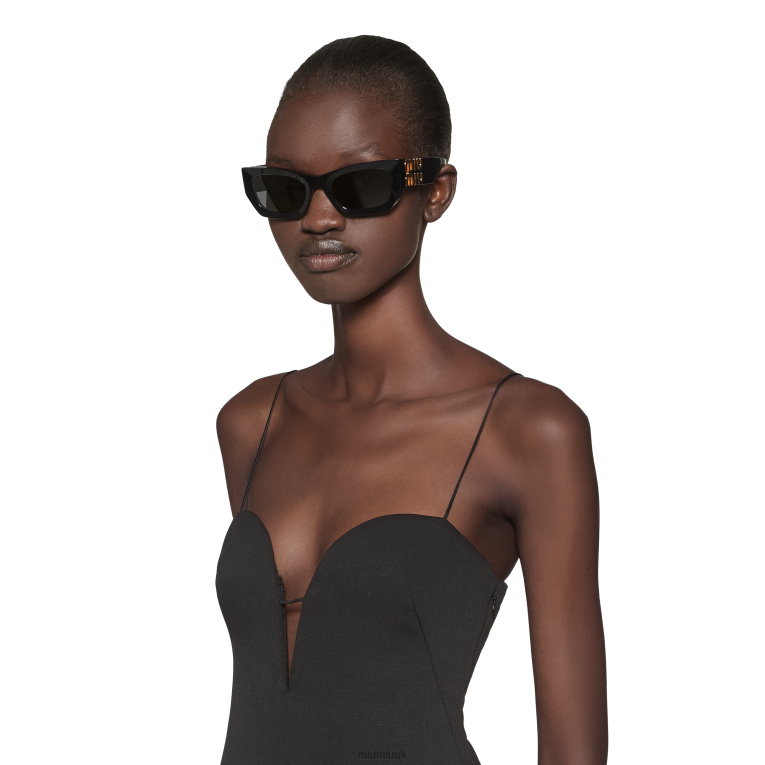 Ready To Wear Grain De Poudre Short Dress Miu Miu XH28Z402 Black/White