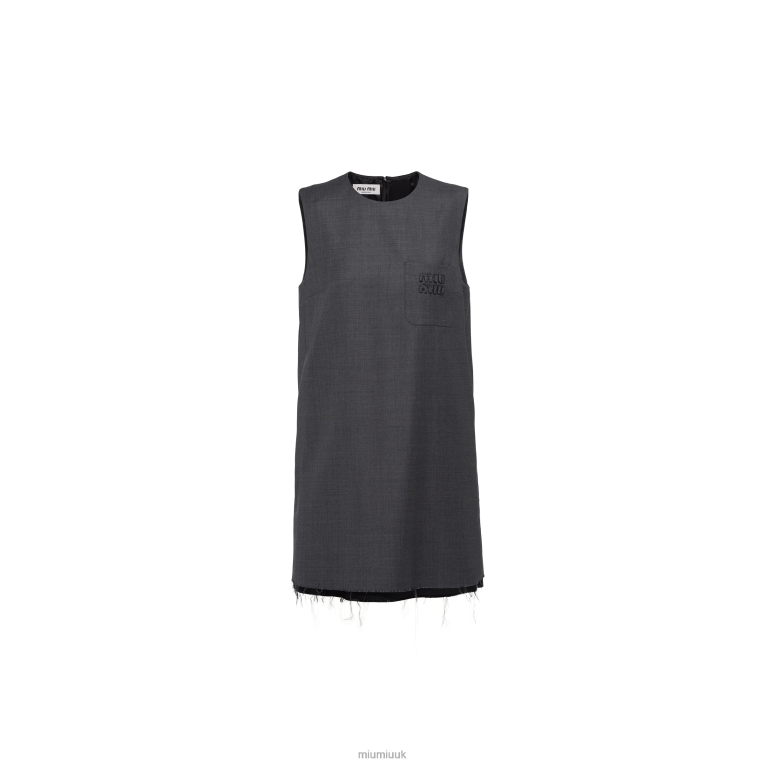 Ready To Wear Grisaille Mini-dress Miu Miu XH28Z400 Slate Gray