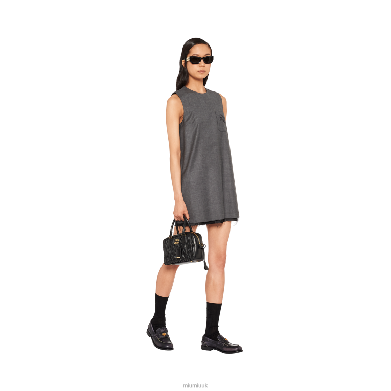 Ready To Wear Grisaille Mini-dress Miu Miu XH28Z400 Slate Gray