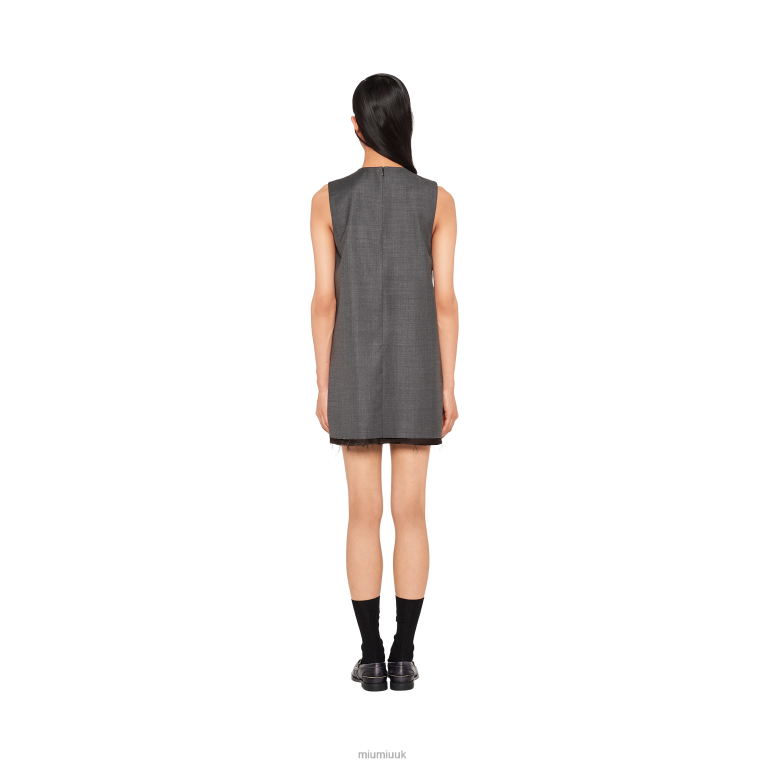 Ready To Wear Grisaille Mini-dress Miu Miu XH28Z400 Slate Gray