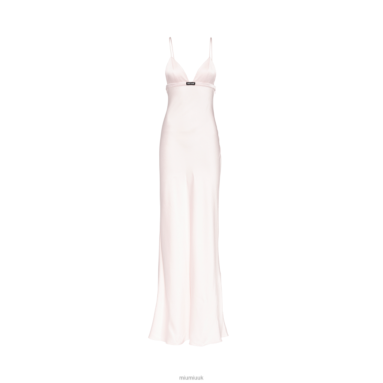 Ready To Wear Long Silk Dress Miu Miu XH28Z356 Alabaster Pink