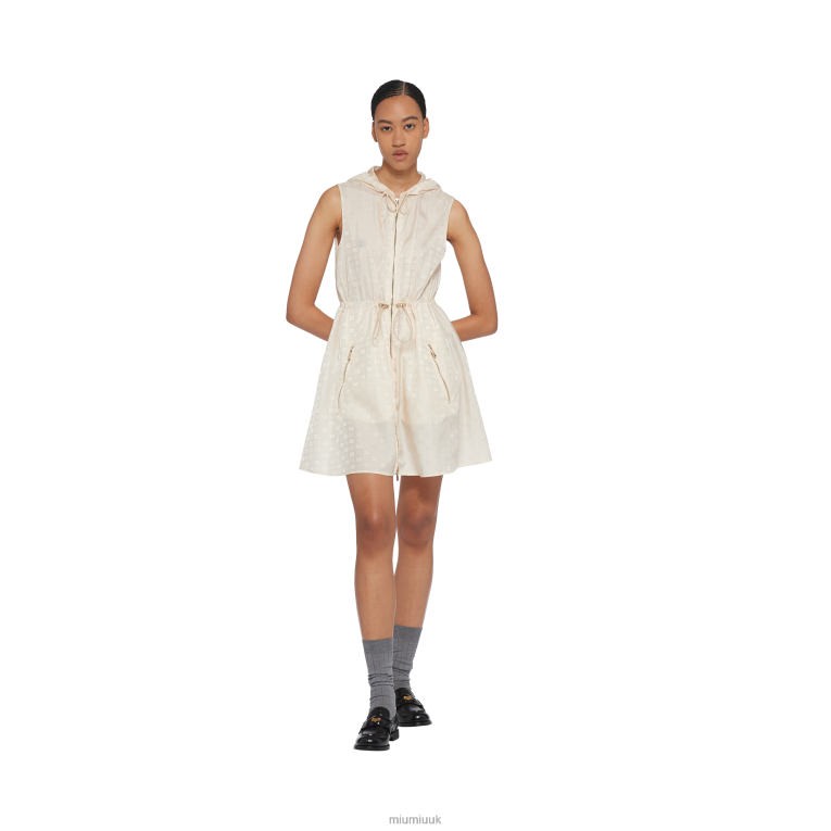 Ready To Wear Nylon Mini-dress Miu Miu XH28Z357 Ivory