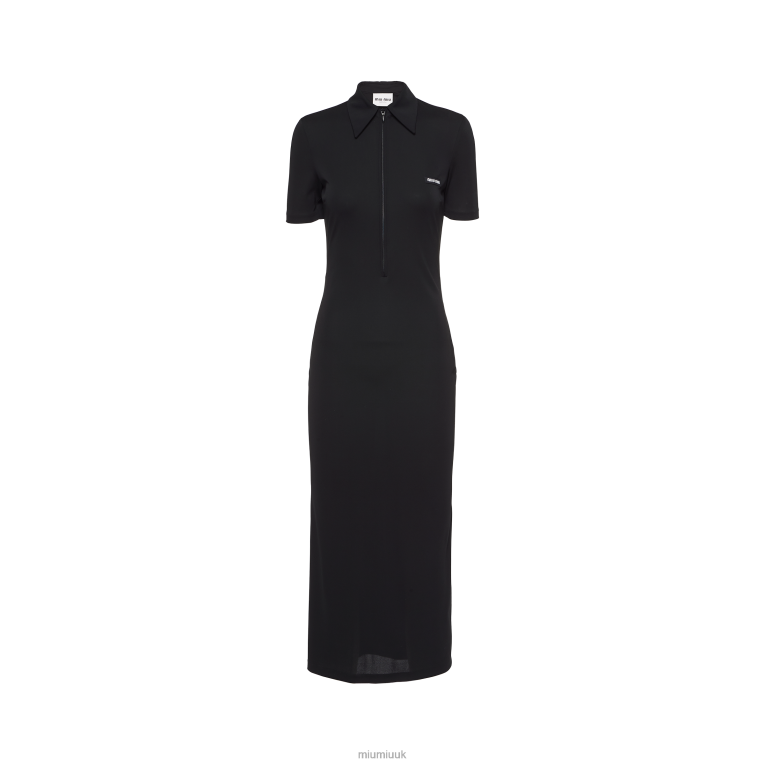 Ready To Wear Organzine Midi-dress Miu Miu XH28Z373 Black