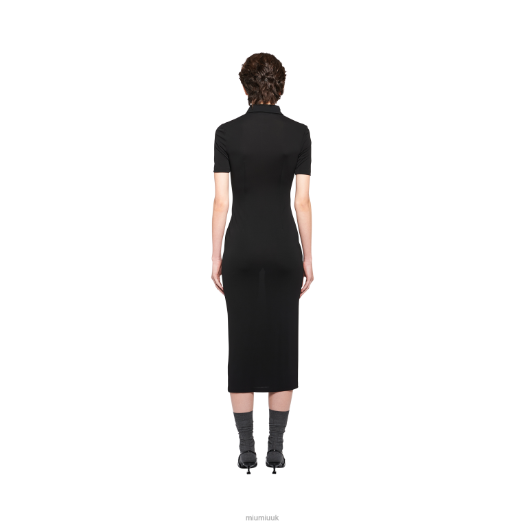 Ready To Wear Organzine Midi-dress Miu Miu XH28Z373 Black
