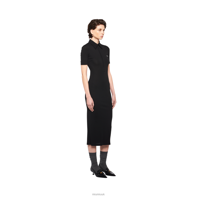 Ready To Wear Organzine Midi-dress Miu Miu XH28Z373 Black