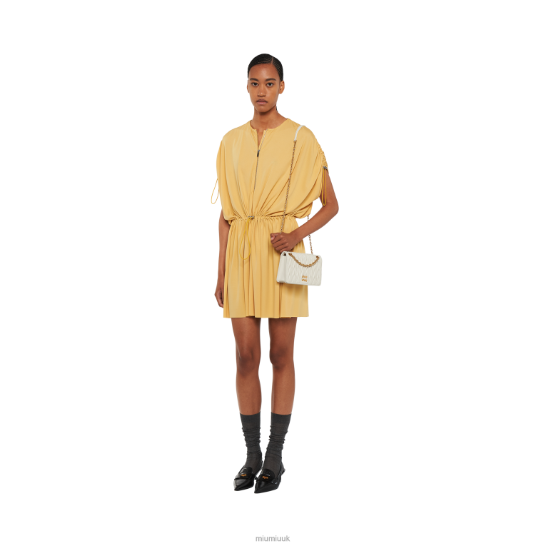 Ready To Wear Organzine Mini-dress Miu Miu XH28Z375 Topaz