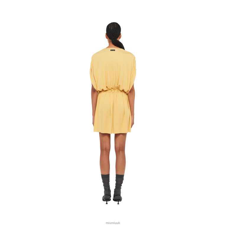 Ready To Wear Organzine Mini-dress Miu Miu XH28Z375 Topaz