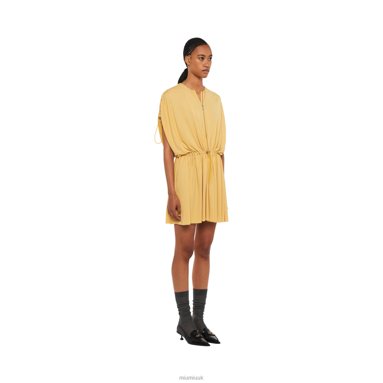 Ready To Wear Organzine Mini-dress Miu Miu XH28Z375 Topaz