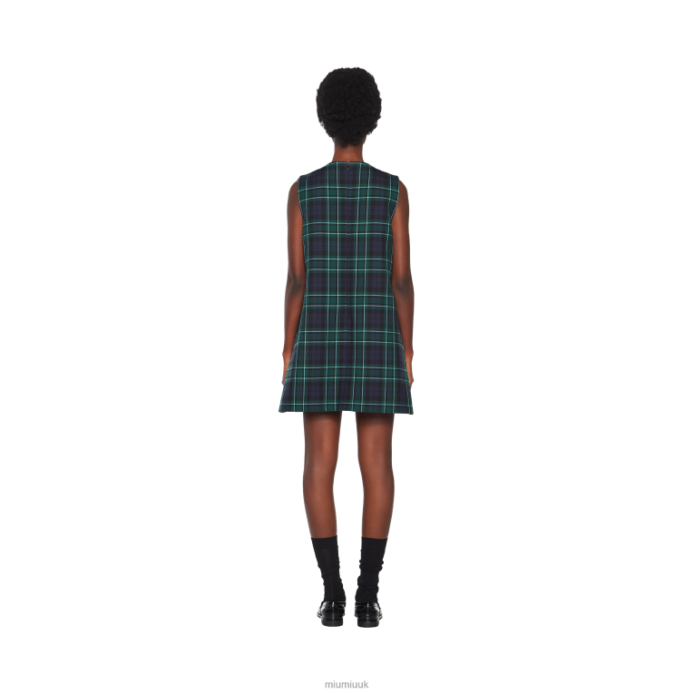 Ready To Wear Plaid Mini-dress Miu Miu XH28Z430 Navy