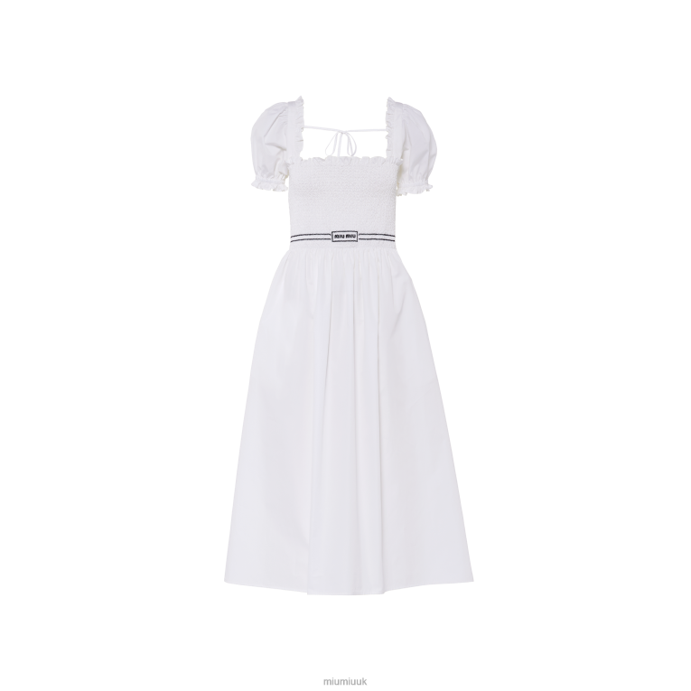 Ready To Wear Poplin Dress Miu Miu XH28Z354 White