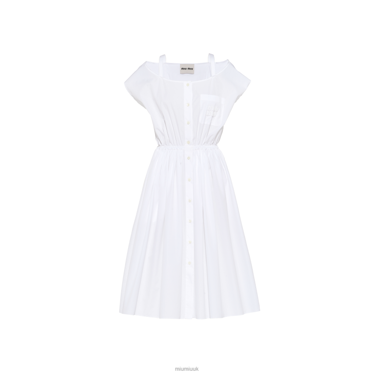 Ready To Wear Poplin Dress Miu Miu XH28Z392 White