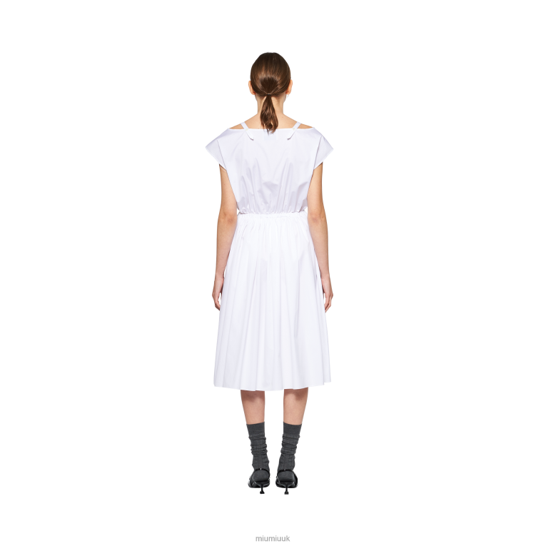 Ready To Wear Poplin Dress Miu Miu XH28Z392 White