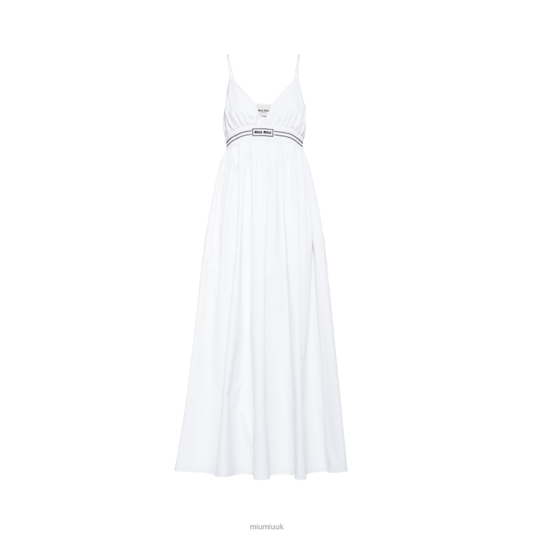 Ready To Wear Poplin Long Dress Miu Miu XH28Z353 White
