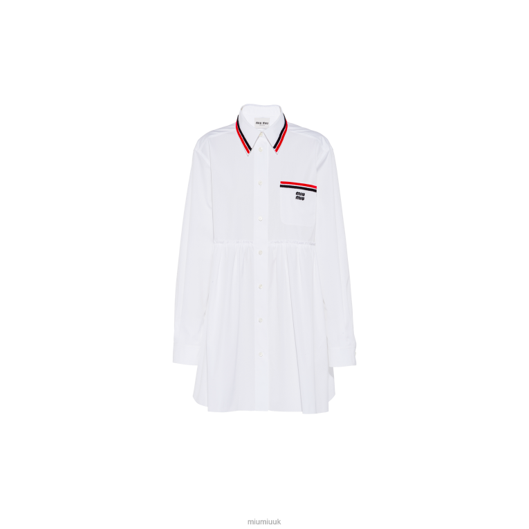 Ready To Wear Poplin Mini-dress Miu Miu XH28Z439 White