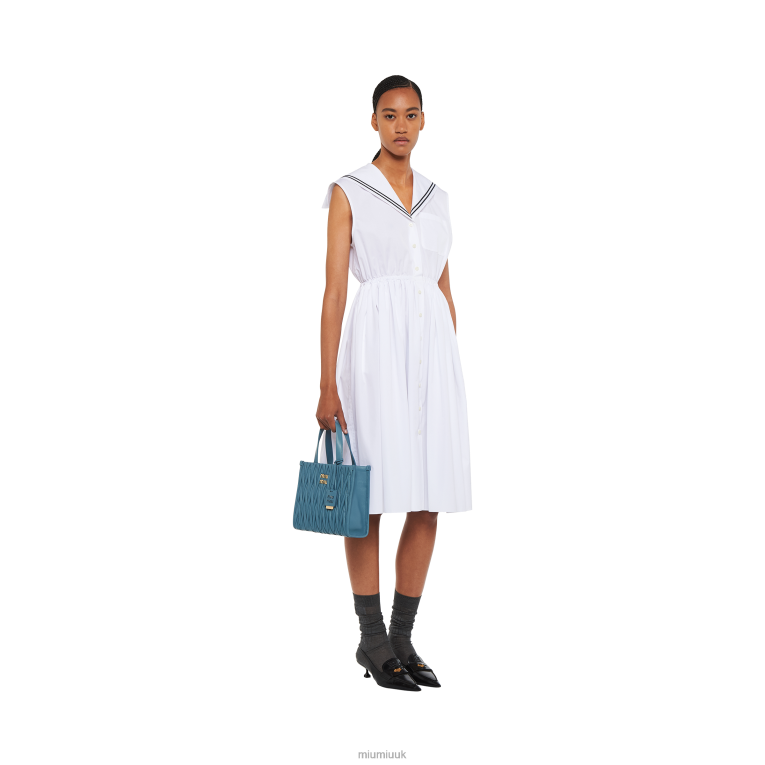 Ready To Wear Sailor Poplin Dress Miu Miu XH28Z390 White