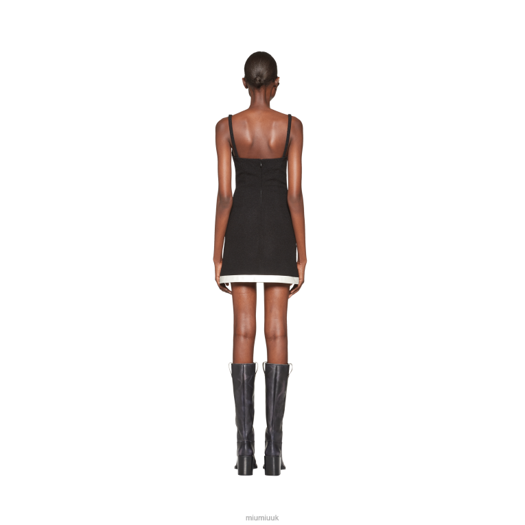 Ready To Wear Short Dress In Stretch Boucle Miu Miu XH28Z406 Black