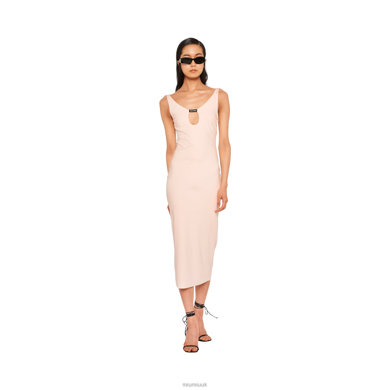 Ready To Wear Stretch Jersey Dress Miu Miu XH28Z396 Quartz