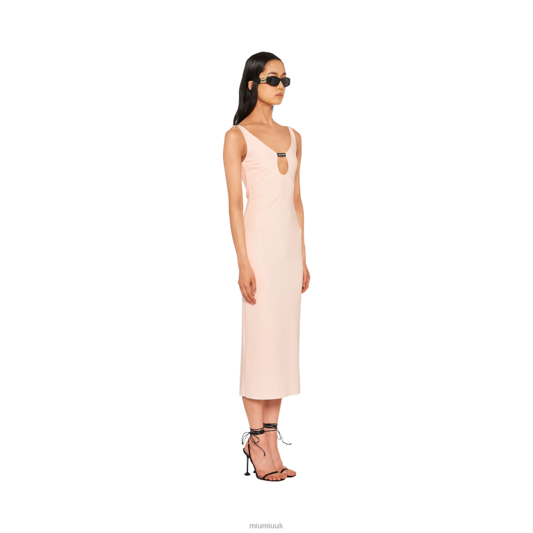 Ready To Wear Stretch Jersey Dress Miu Miu XH28Z396 Quartz