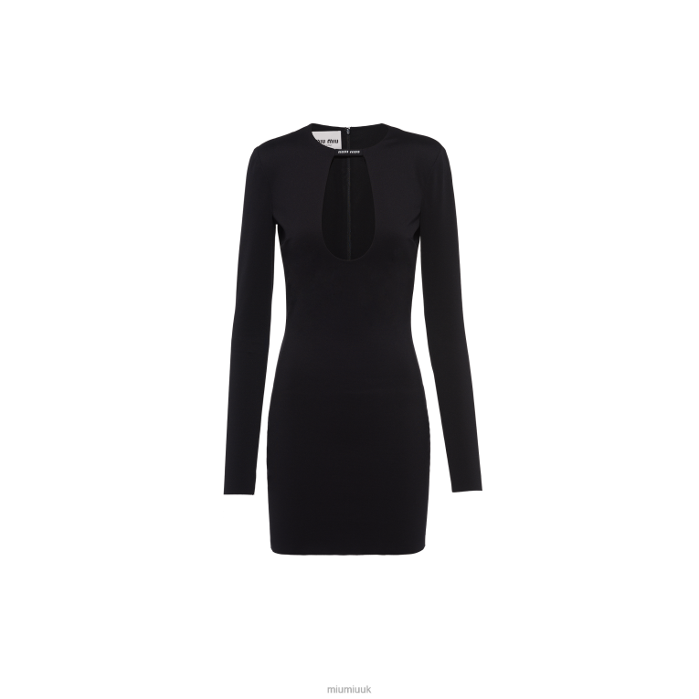 Ready To Wear Stretch Jersey Mini-dress Miu Miu XH28Z399 Black