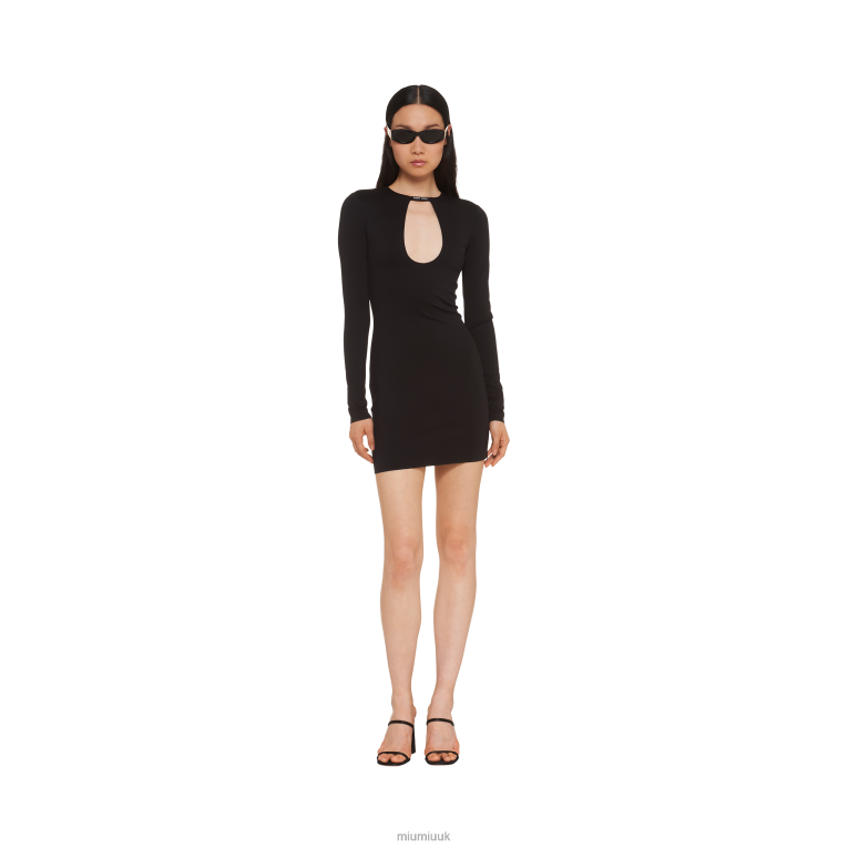 Ready To Wear Stretch Jersey Mini-dress Miu Miu XH28Z399 Black