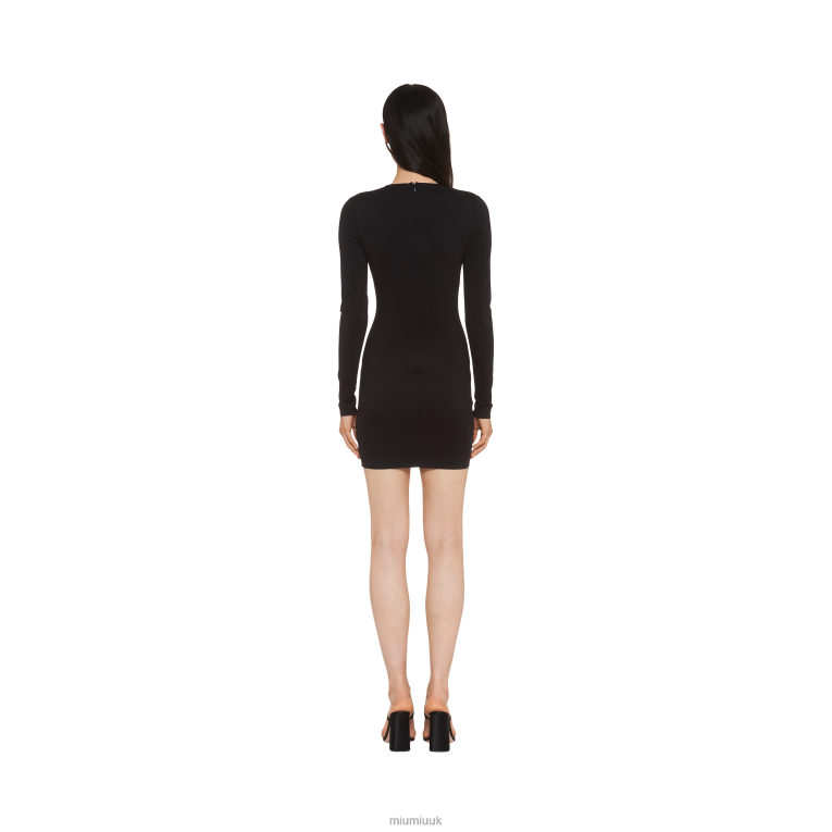Ready To Wear Stretch Jersey Mini-dress Miu Miu XH28Z399 Black