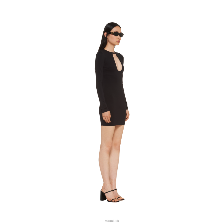 Ready To Wear Stretch Jersey Mini-dress Miu Miu XH28Z399 Black