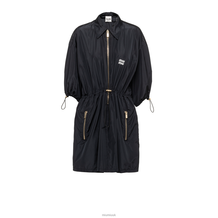 Ready To Wear Technical Silk Mini-dress Miu Miu XH28Z367 Navy