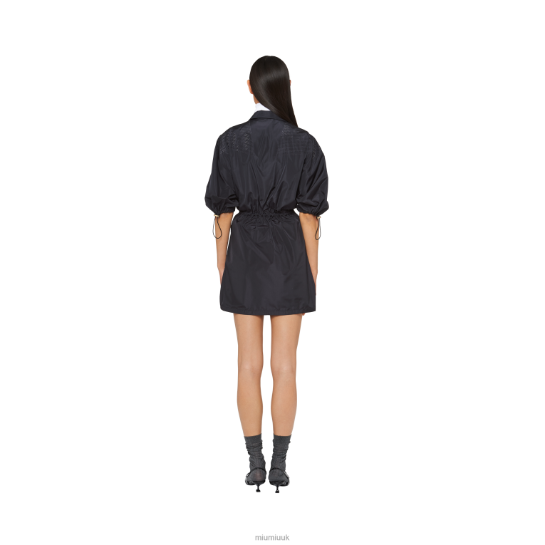 Ready To Wear Technical Silk Mini-dress Miu Miu XH28Z367 Navy