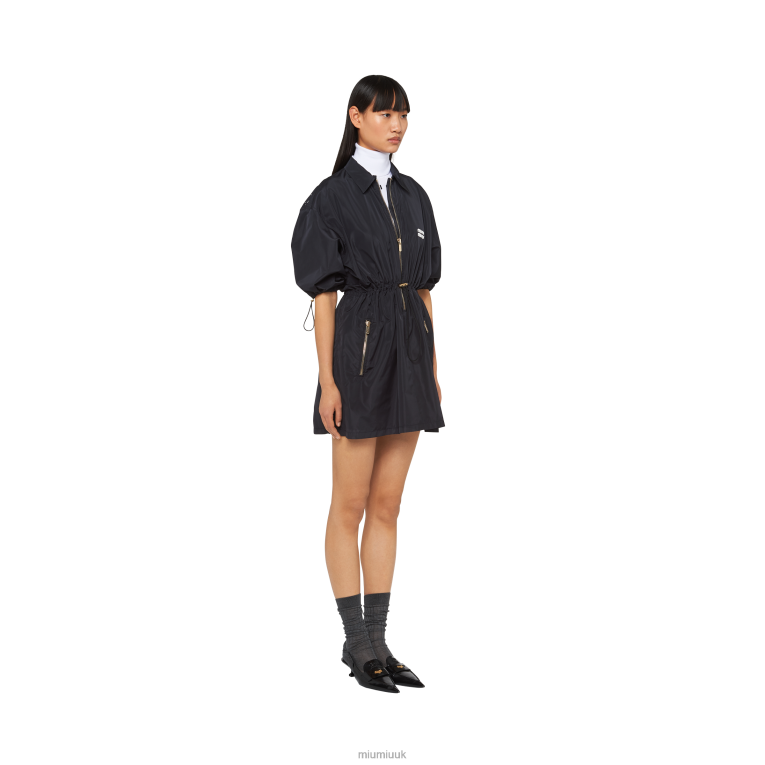 Ready To Wear Technical Silk Mini-dress Miu Miu XH28Z367 Navy