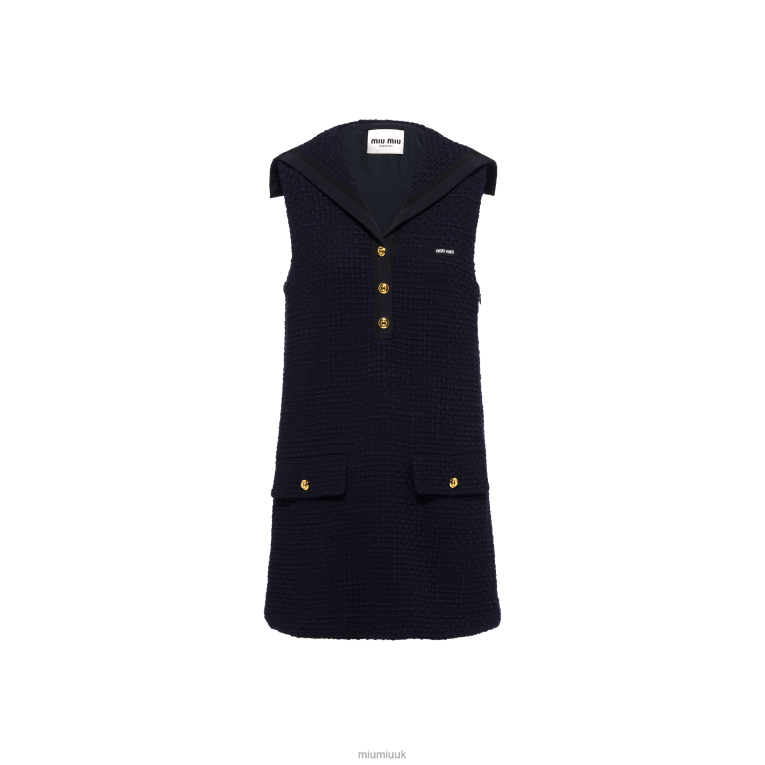 Ready To Wear Tweed Mini-dress Miu Miu XH28Z388 Navy