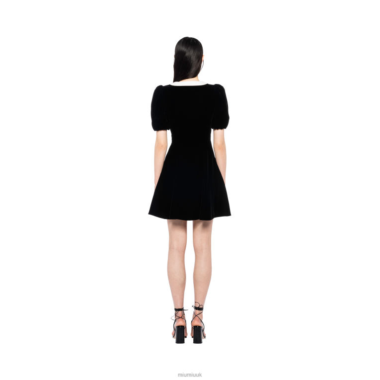 Ready To Wear Velvet Mini Dress Miu Miu XH28Z408 Black/White