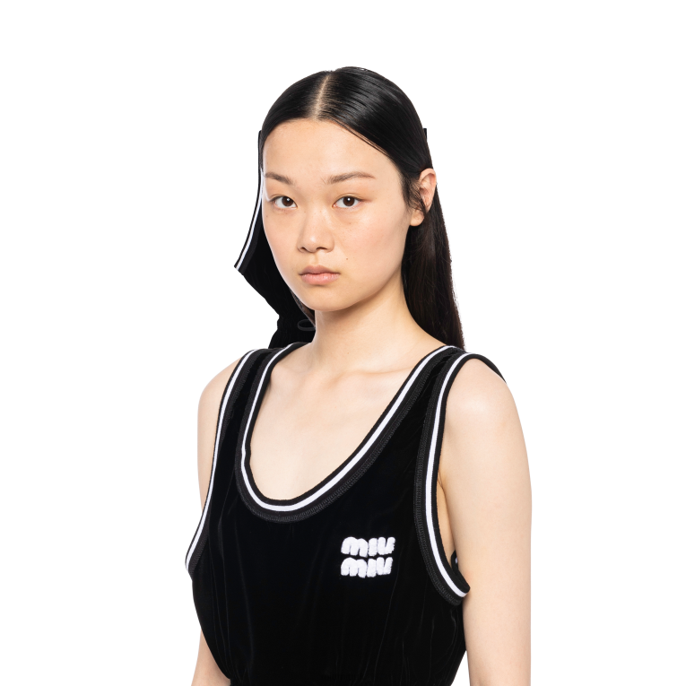 Ready To Wear Velvet Mini-dress Miu Miu XH28Z409 Black