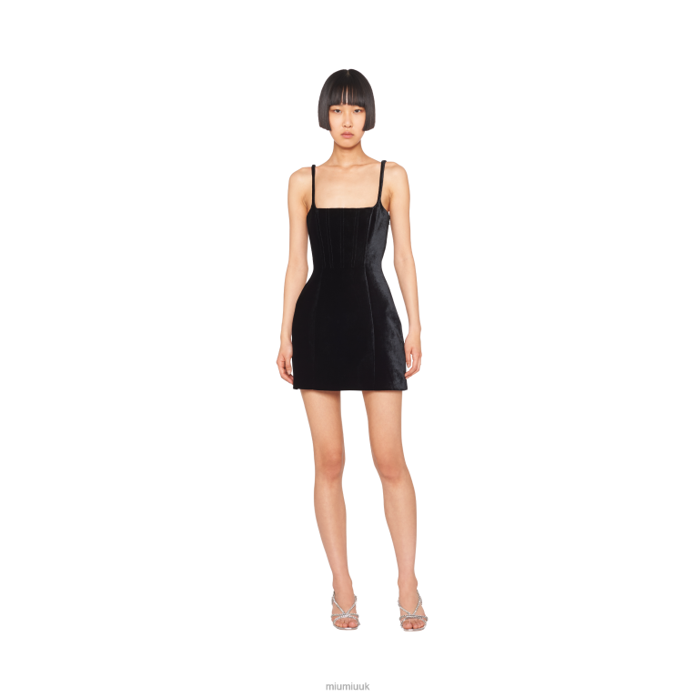 Ready To Wear Velvet Minidress Miu Miu XH28Z427 Black