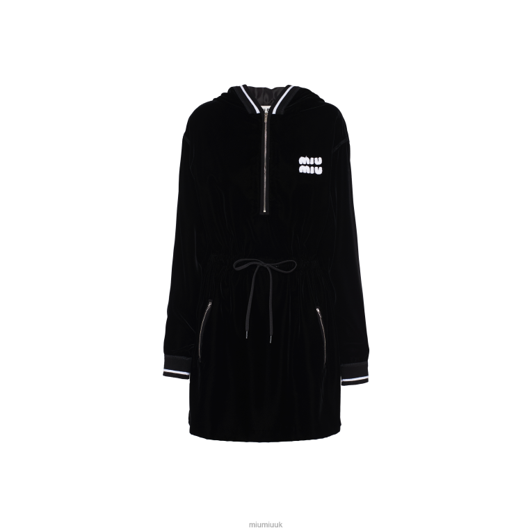 Ready To Wear Velvet Short Dress Miu Miu XH28Z410 Black