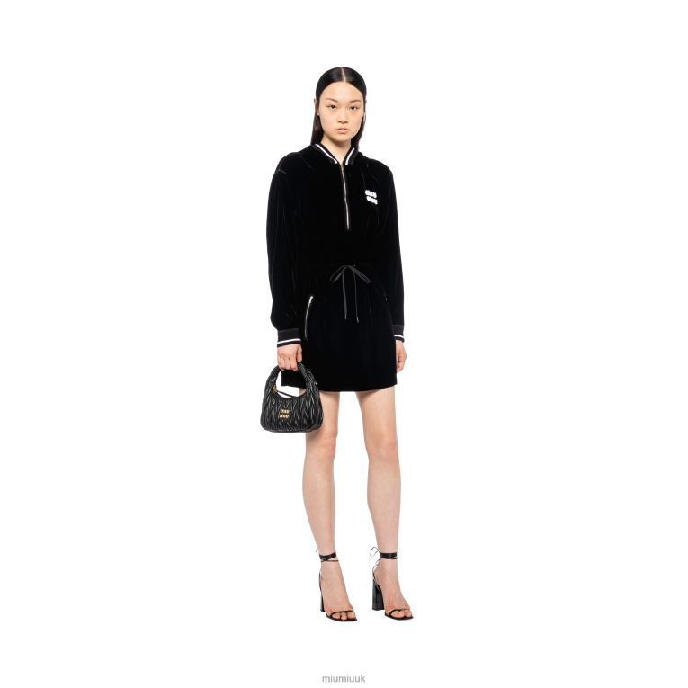 Ready To Wear Velvet Short Dress Miu Miu XH28Z410 Black