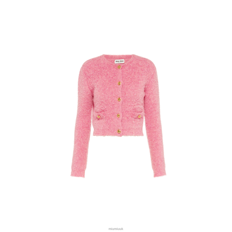 Ready To Wear Boucle Cardigan Miu Miu XH28Z775 Pink