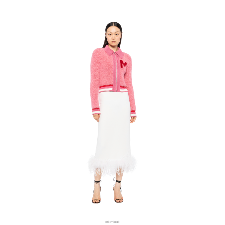 Ready To Wear Boucle Cardigan Miu Miu XH28Z776 Pink