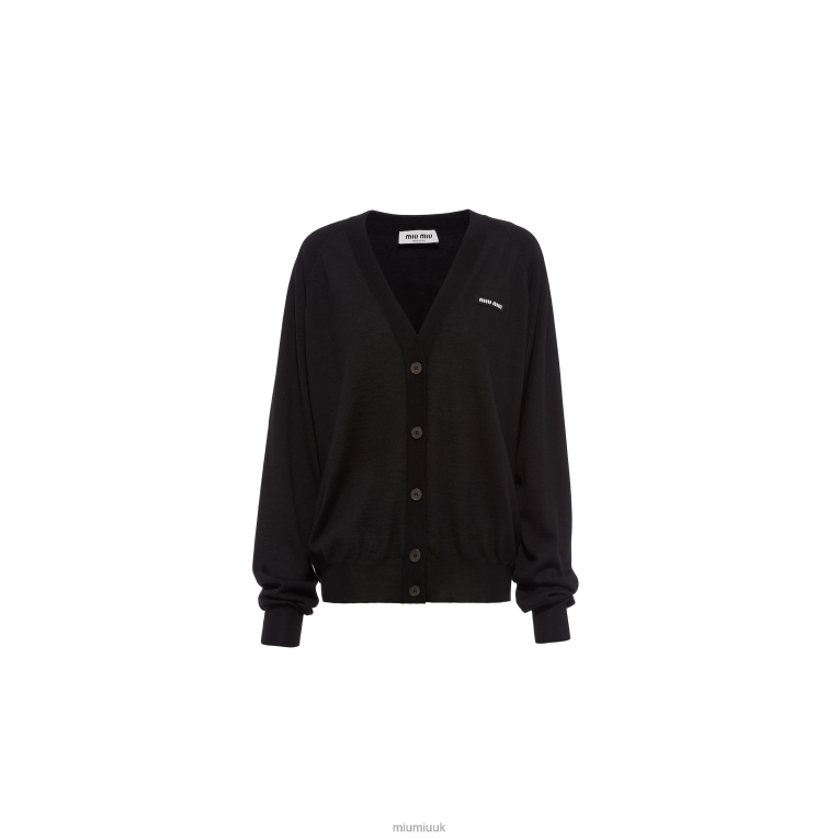 Ready To Wear Cashmere And Silk Cardigan Miu Miu XH28Z772 Black