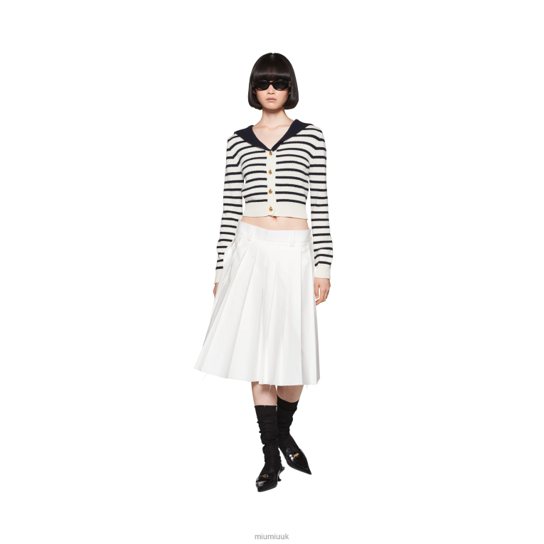 Ready To Wear Cashmere Cardigan Miu Miu XH28Z754 White/Blue