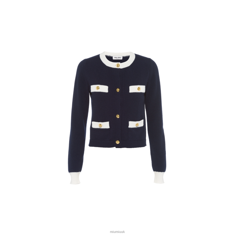 Ready To Wear Cashmere Cardigan Miu Miu XH28Z770 Navy