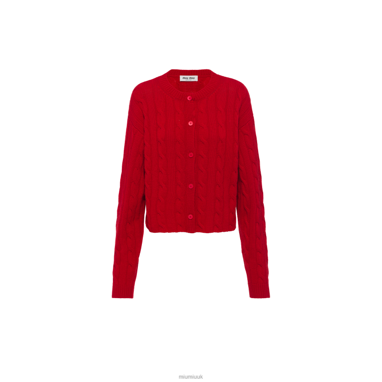 Ready To Wear Cashmere Cardigan Miu Miu XH28Z811 Red