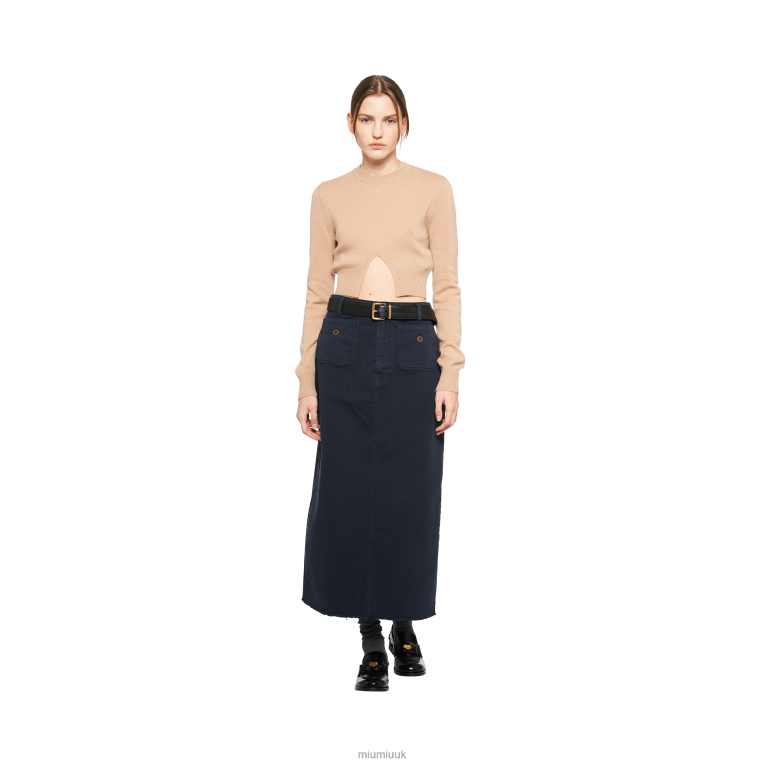 Ready To Wear Cashmere Crew-neck Sweater Miu Miu XH28Z753 Albino White
