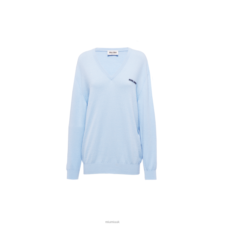 Ready To Wear Cashmere Sweater With Logo Miu Miu XH28Z801 Astro