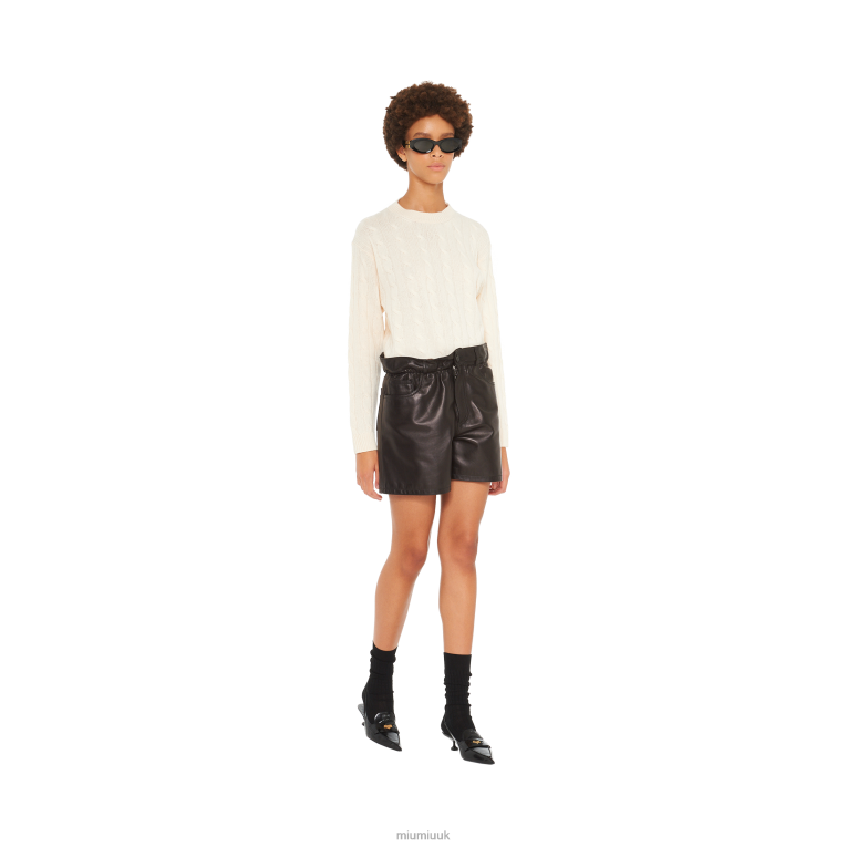 Ready To Wear Crew-neck Cashmere Sweater Miu Miu XH28Z823 Albino White