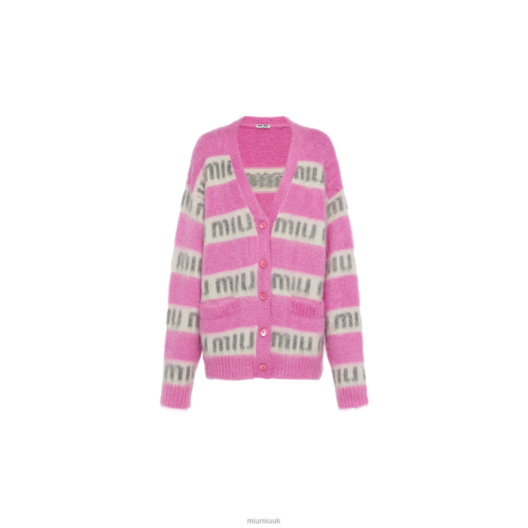 Ready To Wear Mohair Cardigan Miu Miu XH28Z832 Fuchsia