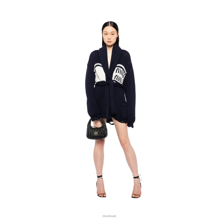 Ready To Wear Wool Cardigan Miu Miu XH28Z766 Navy
