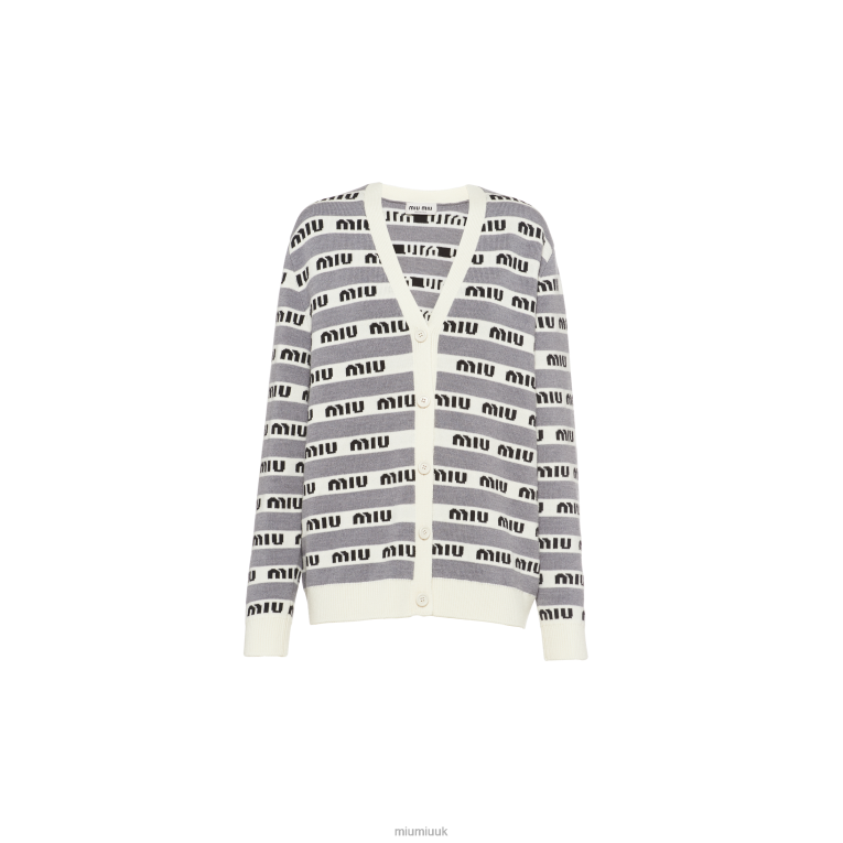 Ready To Wear Wool Cardigan Miu Miu XH28Z816 Grey